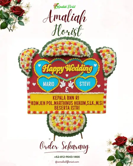 Papan Bunga Pernikahan Barunai